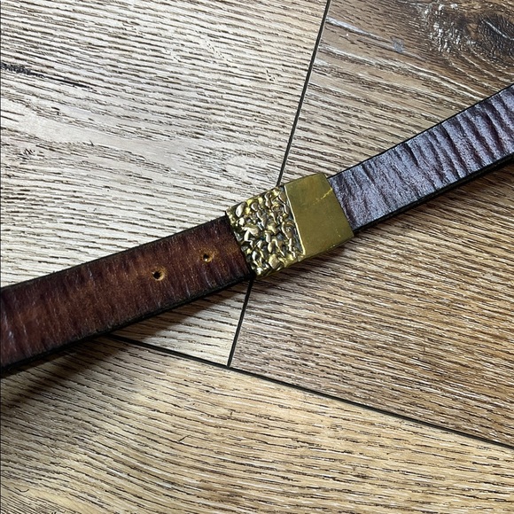 Vintage Leather Belt w/DMB Brass Buckle RTM main image 6